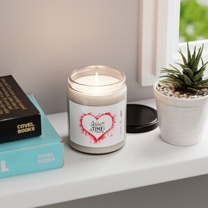 Relaxing  Scented Soy Candle - Perfect for Self-Care, Gift, Home Decor, Valentine&#39;s Day, Aromatherapy,  Heart Shaped Design