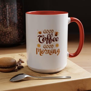 Caneca decorativa Good Coffee Good Morning, presente aconchegante para cozinha, perfeita para amantes de café, hora do chá, aniversário, decoração para escritório em casa