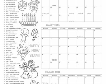 Kids Winter activity calendar, activities calendar, winter fun, kid games, kids activities, toddler activities, winter kids, indoor activity