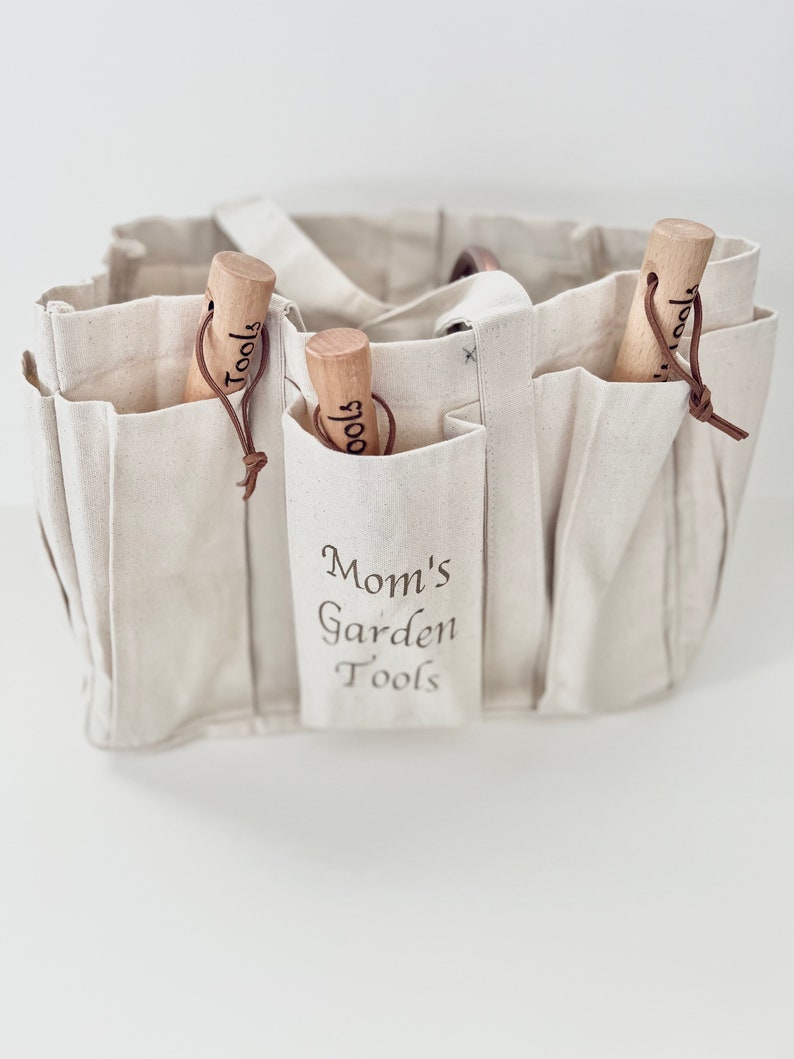 Personalized Garden tote and hand tools