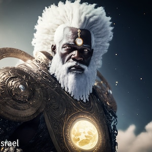 Afrofuturism Savior Poster, Surreal African Art (Digital Download)