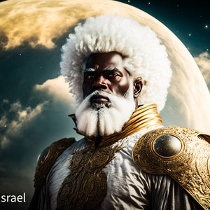 Son of God Afrocentric Wall Art – Afrofuturistic Christ Digital Poster