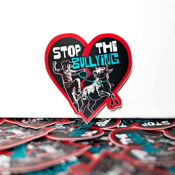 Animal Rights Decal, Bull Rescue and Liberation Activist Sticker, Stop Animal Abuse Activism