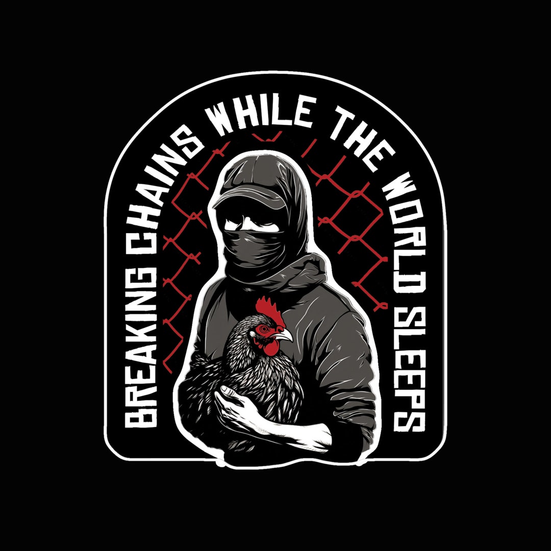 STICKER Breaking Chains, Animal Rights Activist Decal, Vegan Activism