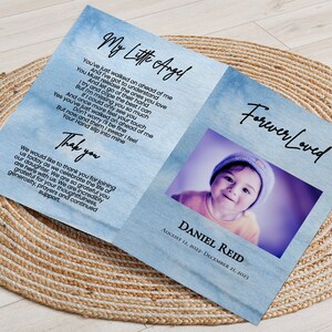 Baby Child Funeral Program Editable Template, Celebrating the Life Of ...