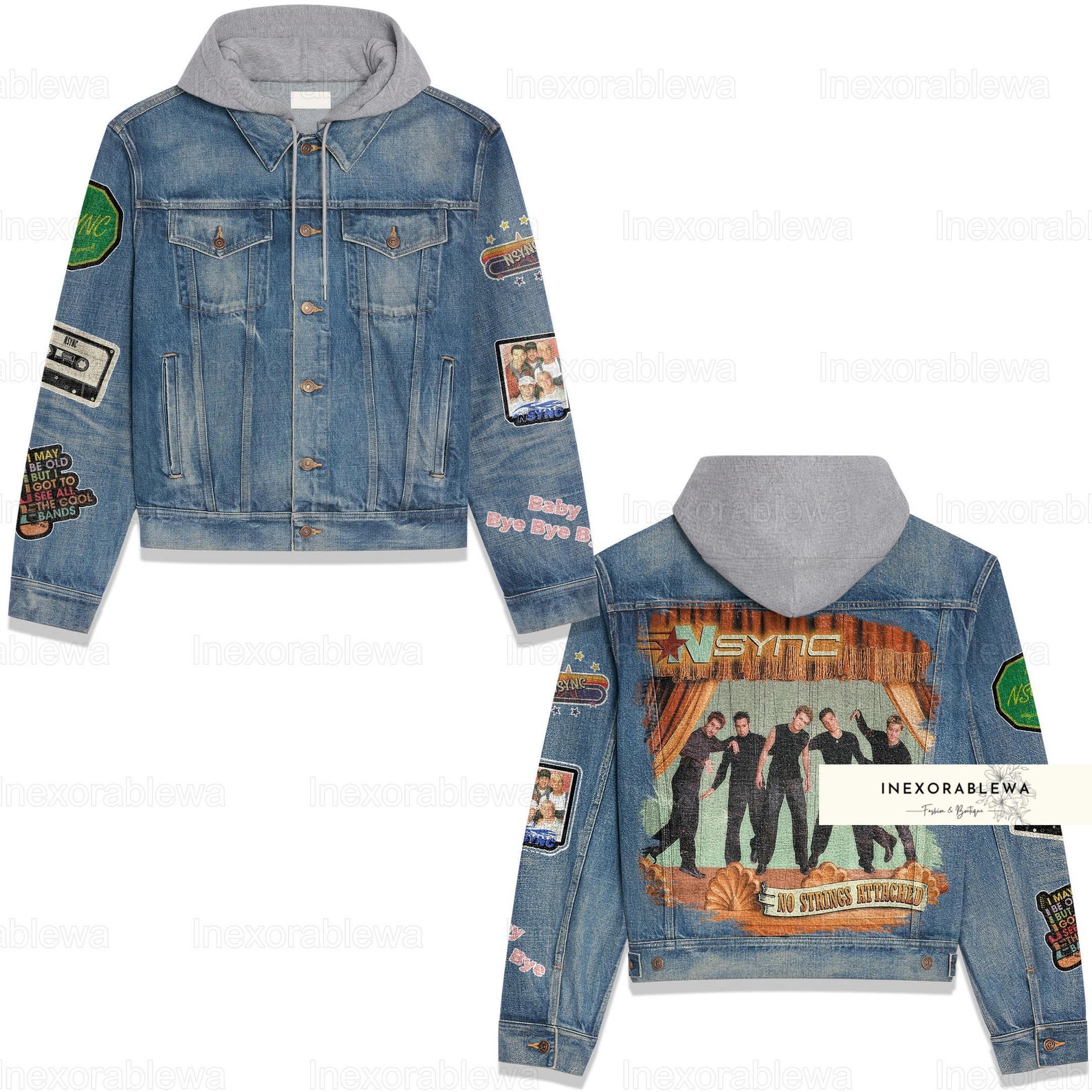Christmas NSYNC Denim Jacket Nsync Jean Jacket Vintage Nsync Etsy