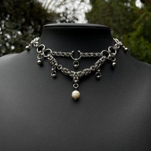 チェーンメイルネックレス | チェーンメイルジュエリー | ステンレススチールネックレス | オルタナティブネックレス | ゴシックジュエリー | グランジネックレス