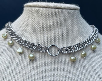 Maliënketting | maliënsieraden | roestvrijstalen ketting | alternatieve ketting | gotische sieraden | grunge-ketting: