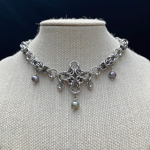 チェーンメイルネックレス | チェーンメイルジュエリー | ステンレススチールネックレス | オルタナティブネックレス | ゴシックジュエリー | グランジネックレス