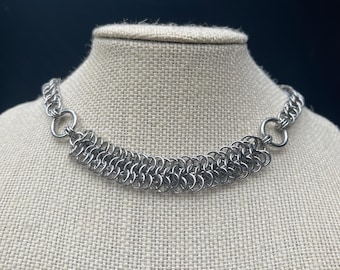 Maliënketting | maliënsieraden | roestvrijstalen ketting | alternatieve ketting | gotische sieraden | grunge-ketting: