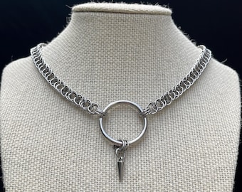 Maliënketting | maliënsieraden | roestvrijstalen ketting | alternatieve ketting | gotische sieraden | grunge-ketting: