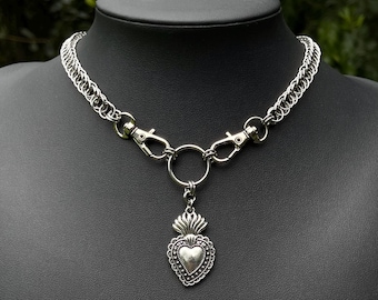 Maliënketting | maliënsieraden | roestvrijstalen ketting | alternatieve ketting | gotische sieraden | grunge-ketting: