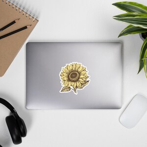 Sunflower Sticker- Nature Sticker- Flower Gift - Handmade-Unique