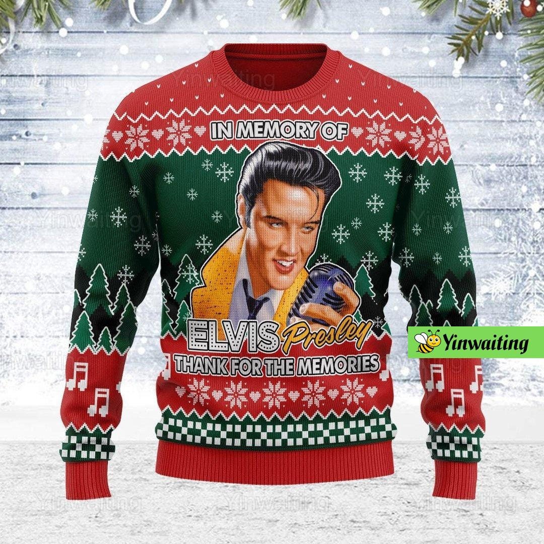 Kerst Elvis Presley trui, Elvis lelijke trui, Elvis King kersttrui
