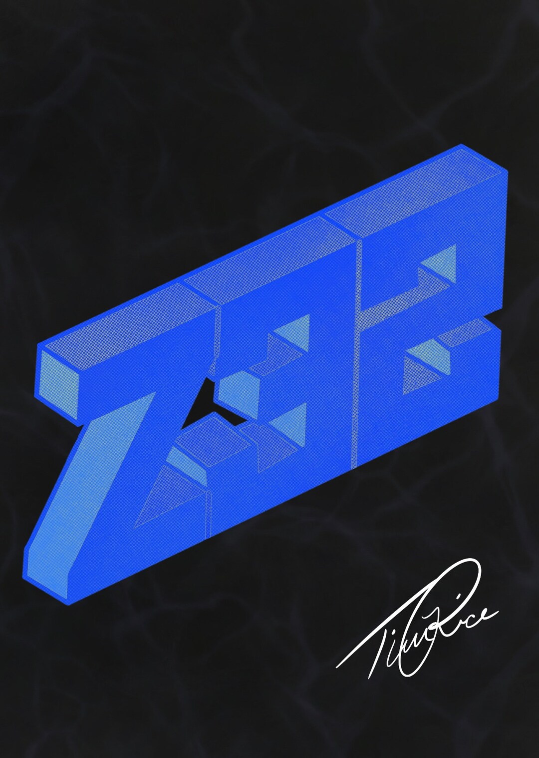 Blue Z32 Block Lettering Hand Cut Vinyl Sticker - Etsy