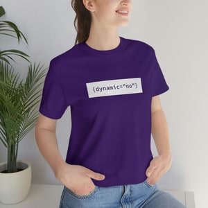 ExpressionEngine - Dynamic = "No" - T-shirt a maniche corte in jersey unisex