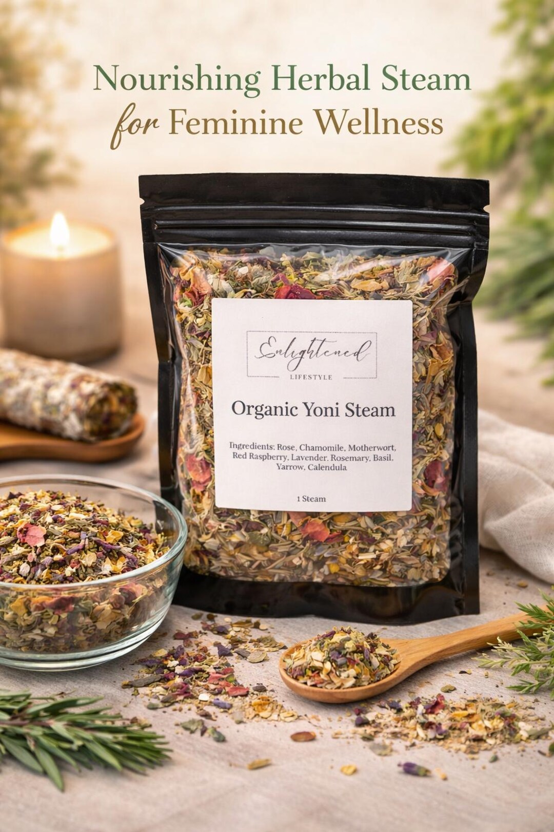 Organic Yoni Steam Ritual | Feminine Self Care | Herbal Steam Blend for ...