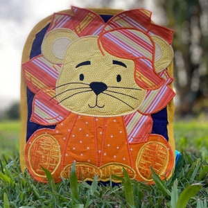 Handmade Lion Cartoon Cute Animal Backpack For Kid Toddler Backpack Girl Boy Student Kindergarten School Book Bag Preschool Bag Gift