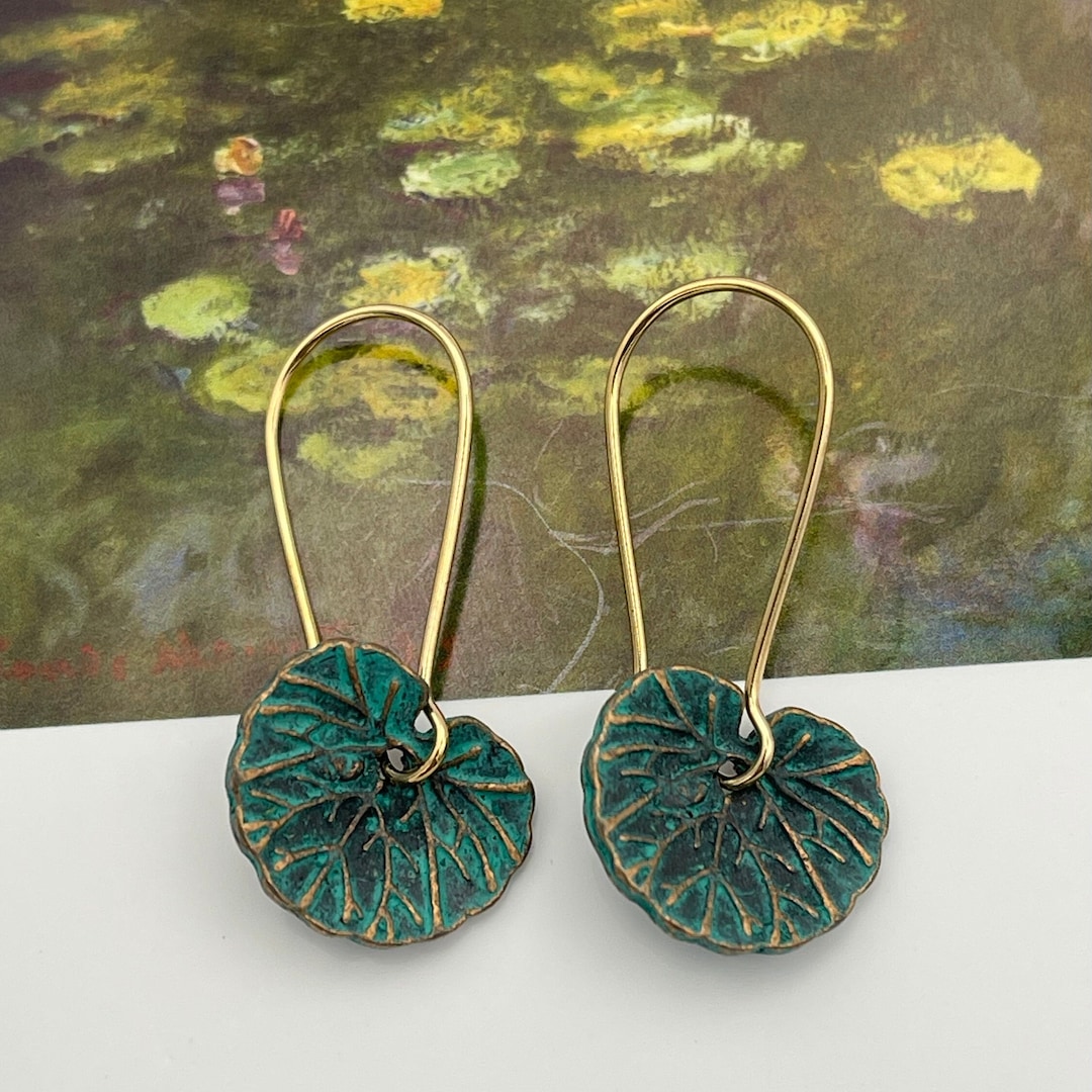 Inspired Water Lily Earrings Artist & Art Teacher Etsy