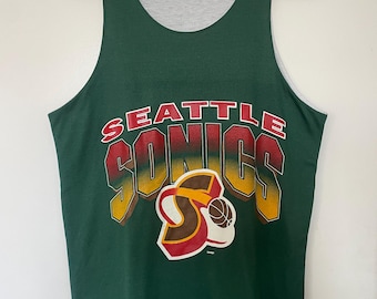 Rare Vintage, 1990s, Seattle Super Sonics, NBA Tank Top, Men's Large,  Men's Sports Clothing