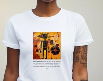 Funny Sagittarius Zodiac T-Shirt, Graffiti Astrology Graphic