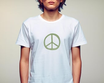 Peace Shirt Minimalist Graphic Tee Timeless Peace Symbol T-Shirt Gift For Her