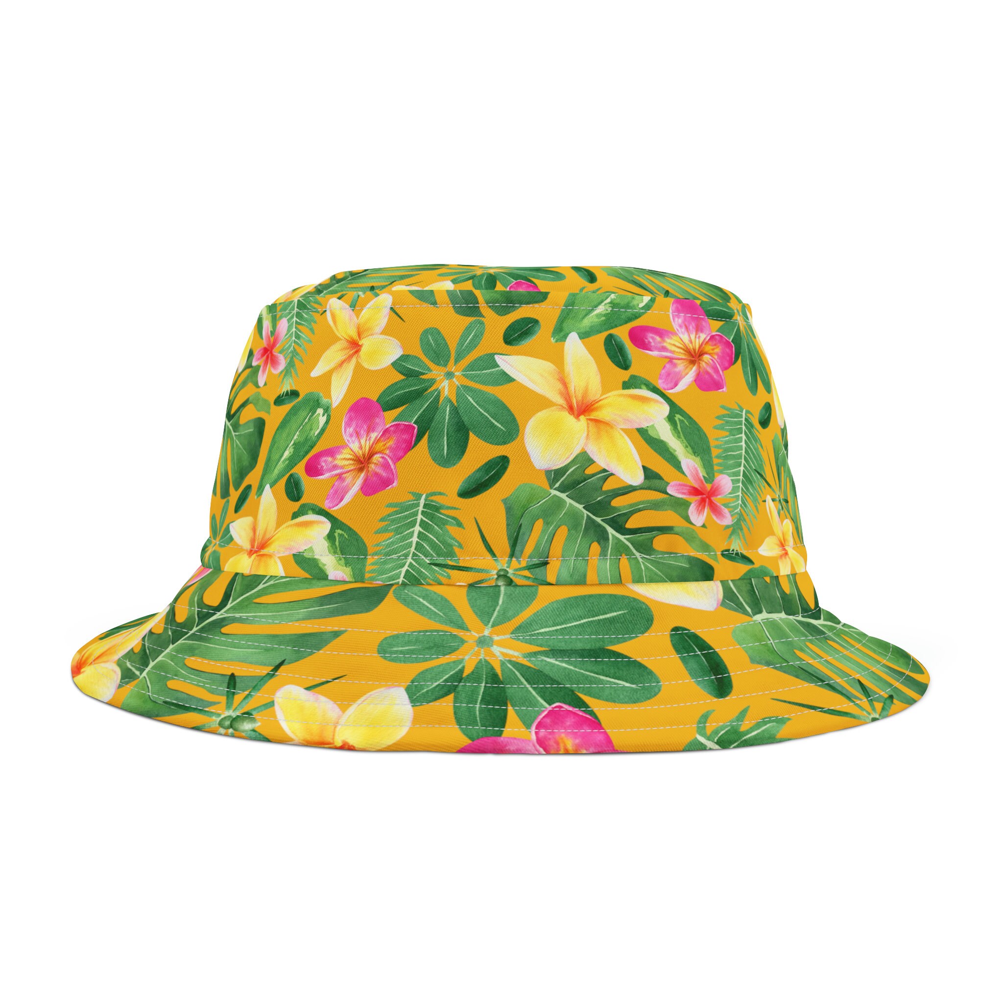 Tropical Flowers Bucket Hat Bold Floral Paradise Bucket Hat Tropicana ...