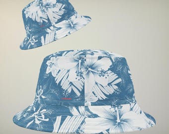 Summer Hat Tropical Blue Bucket Hat Island Bliss Bucket Hat