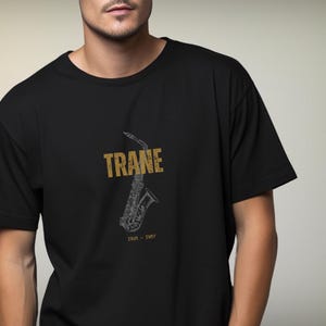 Vintage Jazz Music Shirt Retro Jazz Icon Tee John Coltrane Jazz Legend Graphic T-Shirt Perfect Birthday Gift for Jazz Fan