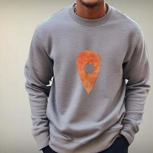 Sweat-shirt Adventure Travel Graphic Shirt, Carte, Sweat-shirt lcon, Icône de l'emplacement, Sweat-shirt graphique, Sweat-shirt de voyage bio, Cadeau pour les vacances