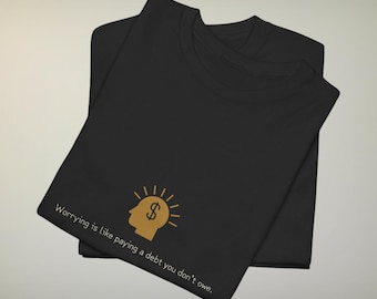 Camiseta unisex de algodón con frase de afirmación y vibraciones positivas