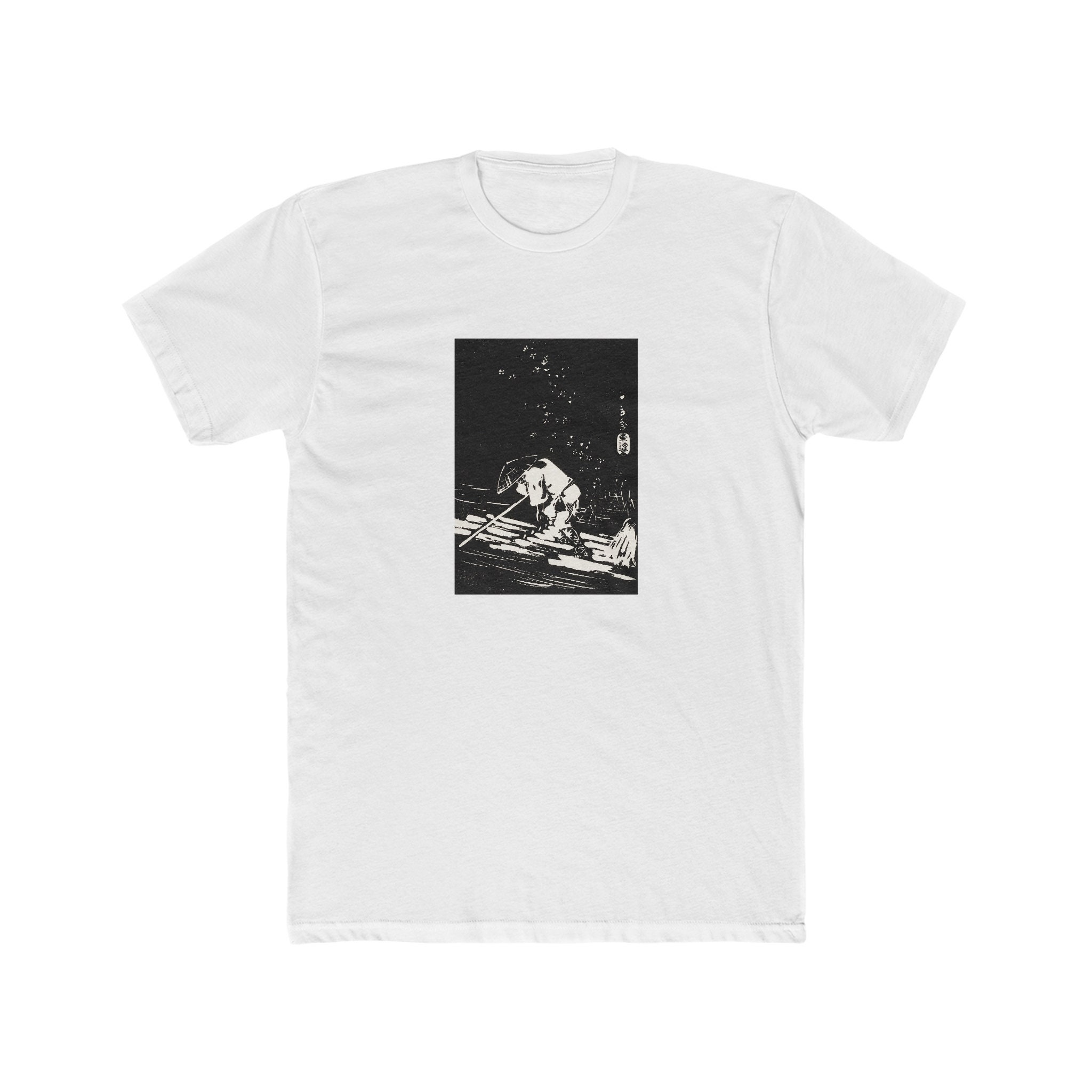 Japanese Art T-shirt – Vintage Gentleman Drawing on Raft - Etsy