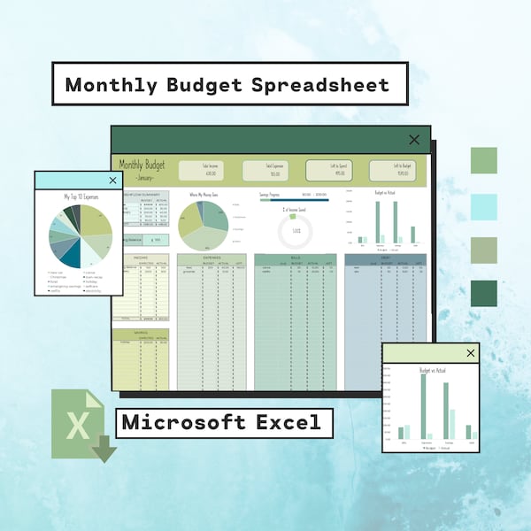 Aesthetic Excel Etsy Aesthetic Excel Etsy