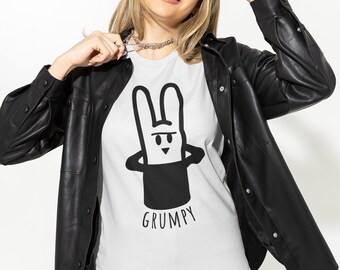 Grumpy Rabbit | GoldenAgeMagic | Bunny | Funny | Magician | For everyone | Unisex Jersey Short Sleeve Tee