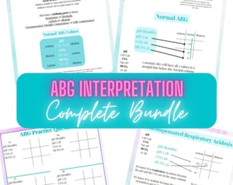 ABG / Arterial Blood Gases Cheat Sheet - Etsy
