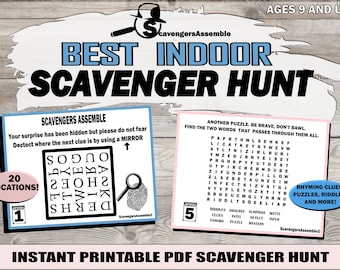 Migliore CACCIA AL TESORO AL CHIUSO, caccia al tesoro per bambini, adolescenti e adulti/Giochi per feste al chiuso, compleanni, regali, proposte, idee regalo divertenti puzzle