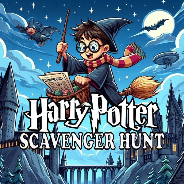 HARRY POTTER Themed Scavenger Hunt: BOOK 1. Perfect for birthdays, Muggle get-togethers, and fans of the wizarding world