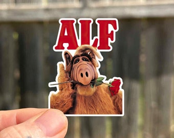 Alf Waterproof Vinyl Sticker | 80s Retro Stickers | Alf No Problem Waterproof Sticker | Lucky The Cat Stickers | Funny Adult Vintage Sticker