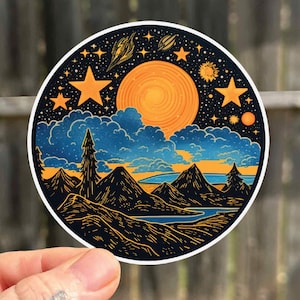 Waterproof Hiking Stickers | Nature Is Calling Sticker | Wilderness Outdoors Vinyl Sticker Gifts For Him | Sticker Gifts for Her | Go Wild