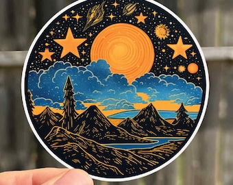 Waterproof Hiking Stickers | Nature Is Calling Sticker | Wilderness Outdoors Vinyl Sticker Gifts For Him | Sticker Gifts for Her | Go Wild