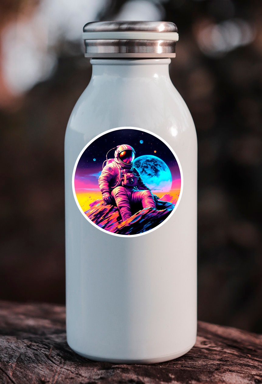 Astronaut Sticker Waterproof Space Sticker Gift Trippy Sticker Galaxy ...