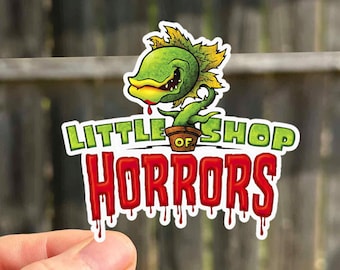 Little Shop of Horrors Movie Sticker | Movie Stickers | Musical Stickers | Retro Waterproof Sticker | Feed Me Sticker | Plant Stickers |