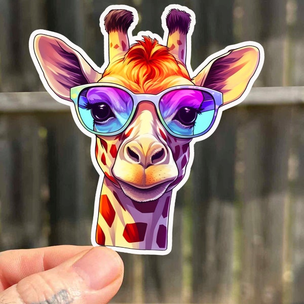 Giraffe Waterproof Sticker Cute Animal Sticker Gifts For Her | Kawaii Giraffe Vinyl Sticker Animal Sticker Zoo Sticker Cute Sticker Decal