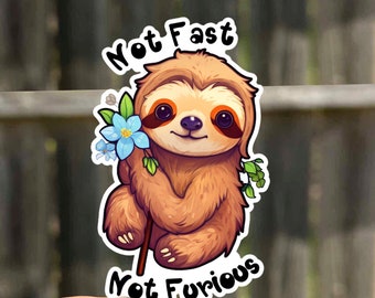 Sloth Waterproof Sticker Cute Sloth Stickers For Laptop Adult Waterproof Sticker Gifts For Her Ipad Sticker Gift For Him Funny Adult Sticker