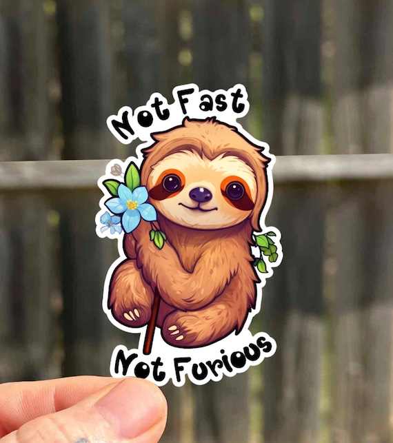 Sloth Waterproof Sticker Cute Sloth Stickers For Laptop Adult Waterproof Sticker Gifts For Her Ipad Sticker Gift For Him Funny Adult Sticker