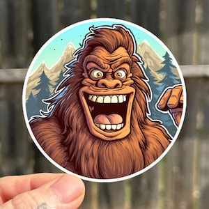 Bigfoot Sticker Sasquatch Sticker Bigfoot Gift Bigfoot Art For Journal Yeti Waterproof Sticker Cute Bigfoot Gifts For Hiking Decal Sticker