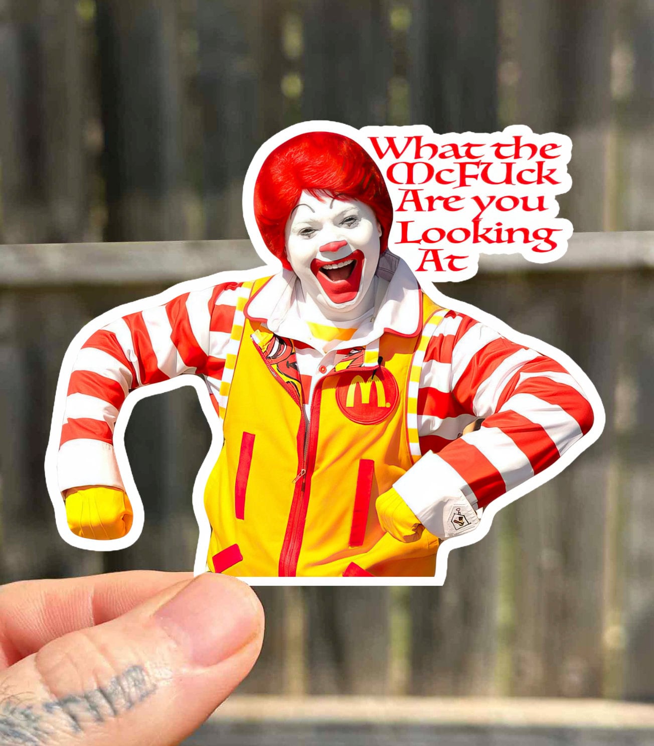 Mcfreaky Sticker Mcdonalds Funny Mcdick