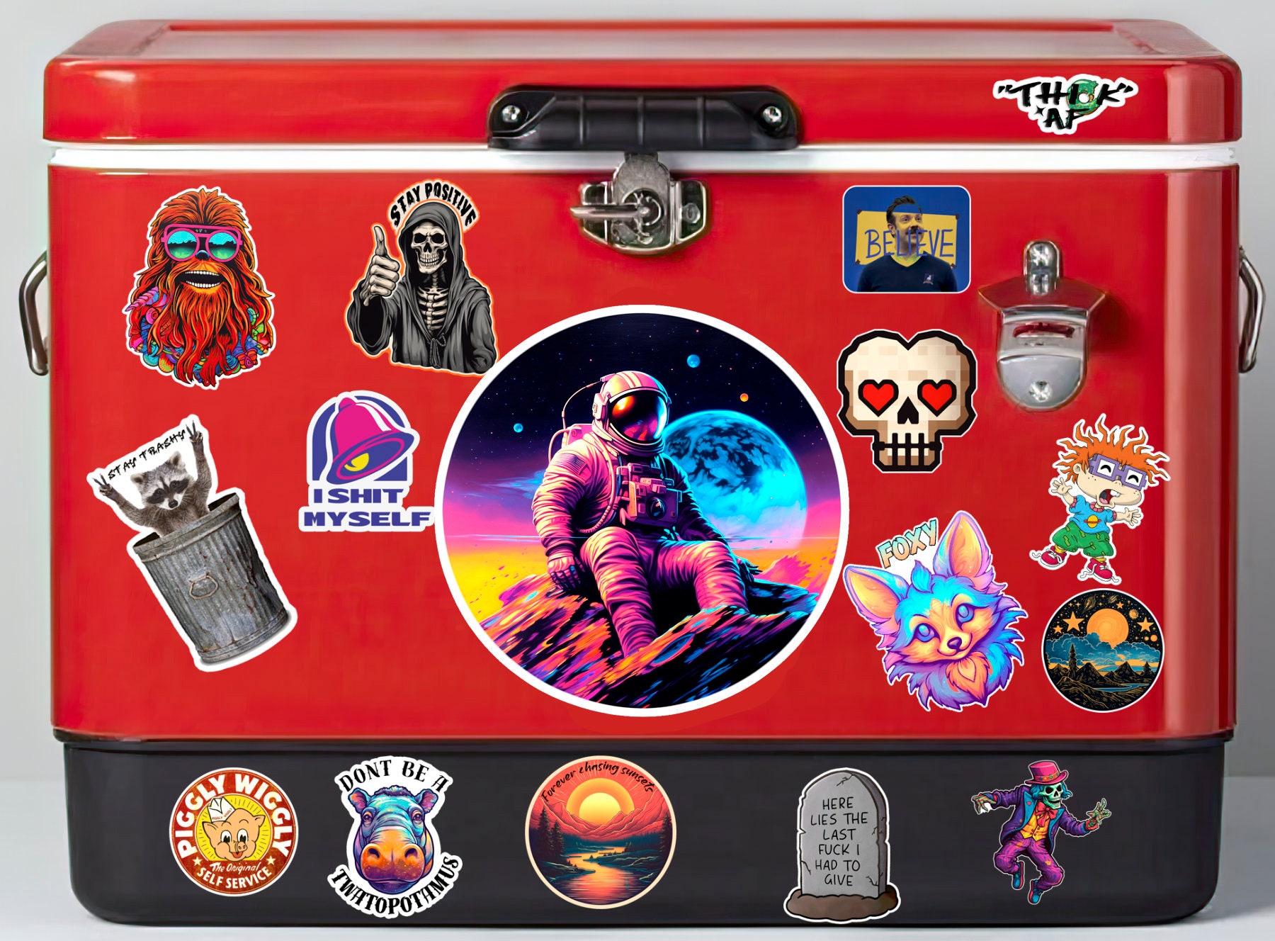 Astronaut Sticker Waterproof Space Sticker Gift Trippy Sticker Galaxy ...