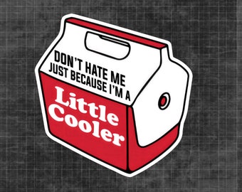 Sticker Don't Hate Me Cause I Am A Little Cooler | Zomertijdstickers | Grappige stickers voor volwassenen | Cadeaus voor hem | Cadeaus voor haar | Vinyl snit