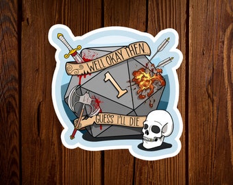 Adesivi impermeabili Dungeons and Dragons / Adesivi RPG / Adesivi Dungeon Master / Adesivi per dadi personalizzabili / Adesivi per giochi di ruolo DND /